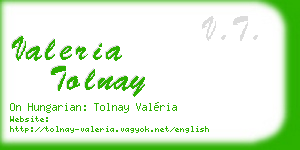 valeria tolnay business card